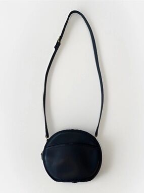 Coach Black Round Leather Crossbody Bag Vintage